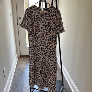 Floral Black and White Dress